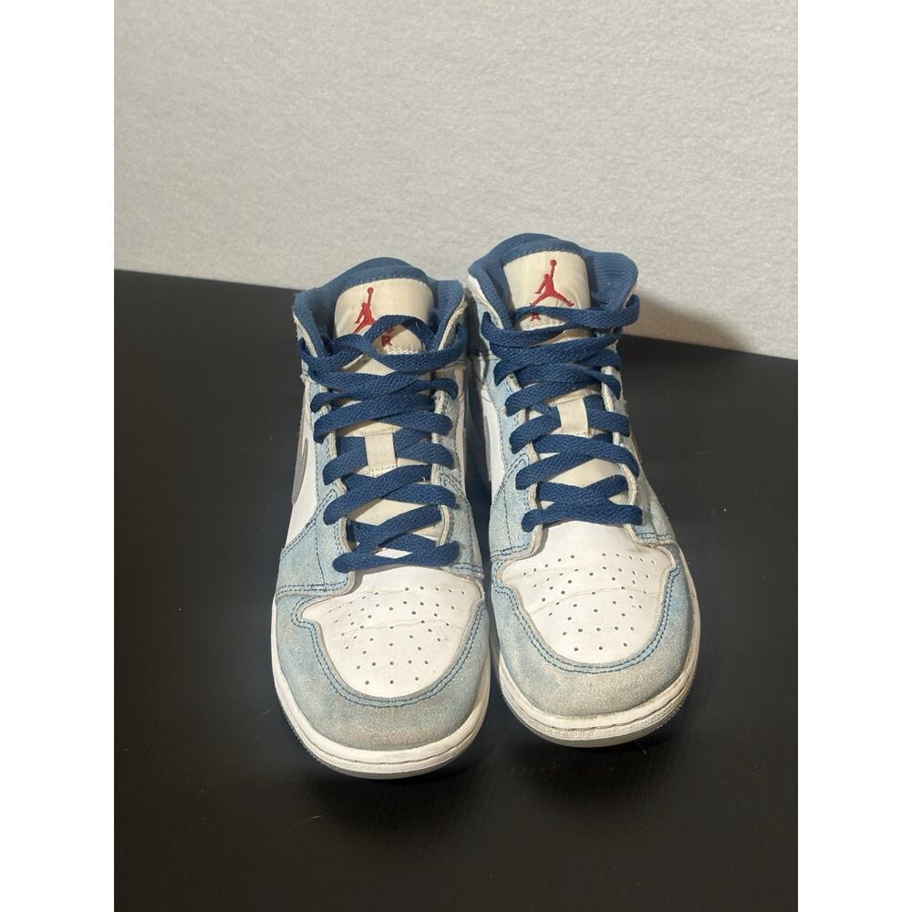Jordan 1 Wht & Denim Size 4.5Y - Picture 6 of 7